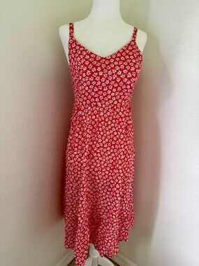 Cute red floral sundress size XS
